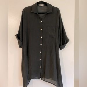 Button-Up Collared Dress